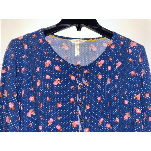 Matilda Jane size XL Floral Polka Dot Ruffle Trim Long Sleeve Peplum Blouse - Picture 7 of 11